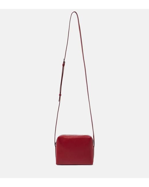 The Row Regent Leather Crossbody Bag in Red | Lyst