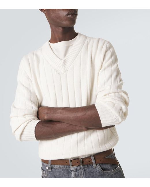 Pullover di Brunello Cucinelli in White da Uomo