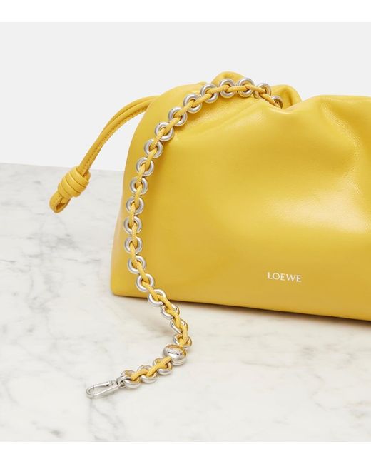 Loewe Yellow Clutch Flamenco Medium Aus Leder
