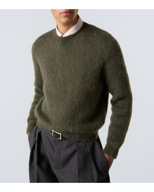 Pull En Mohair Et Laine Melanges Saint Laurent pour homme en coloris Green
