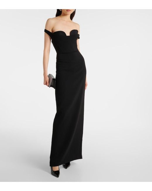 Solace London Black Long Serina Dress