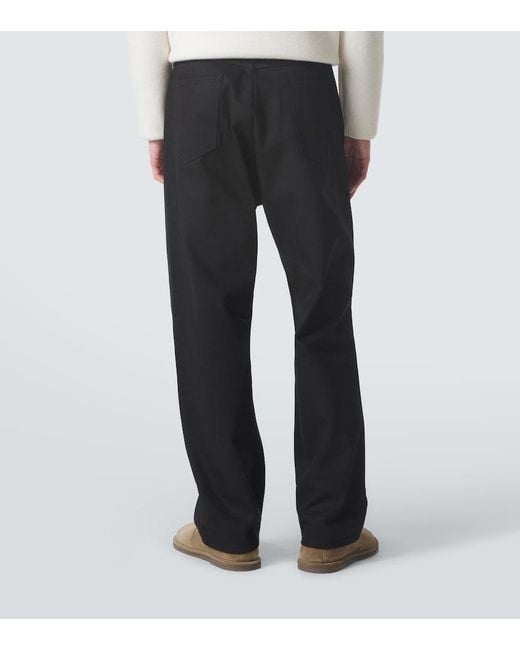 Studio Nicholson Black Marylebone Wide-Leg Jeans for men