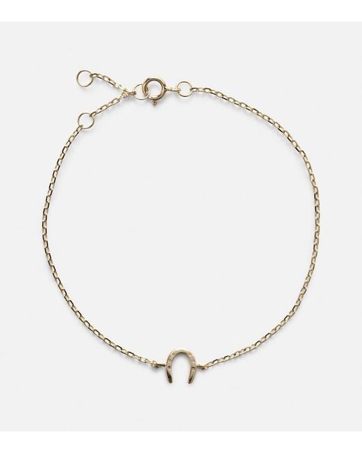 STONE AND STRAND Metallic Lucky Horseshoe 10Kt Bracelet