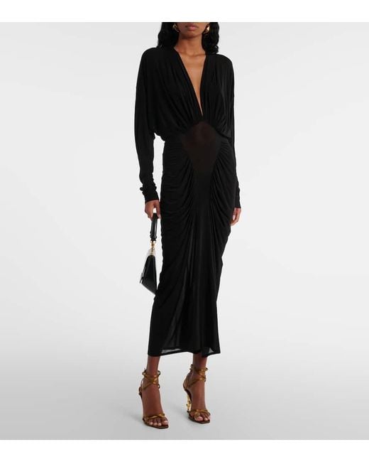 Saint Laurent Brown Opyum 110 Satin Crepe Sandals