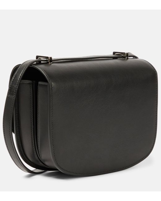SAVETTE Black Tondo 22 Leather Shoulder Bag