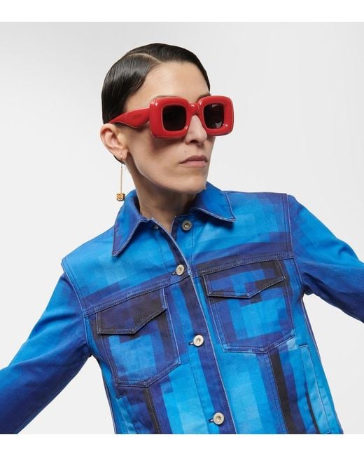 Loewe Red Inflated Square Sunglasses