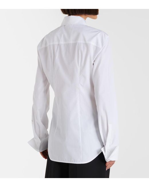 Sportmax White Cotton Poplin Shirt