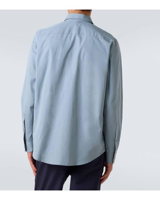 Camisa De Algodon Burberry de hombre de color Blue