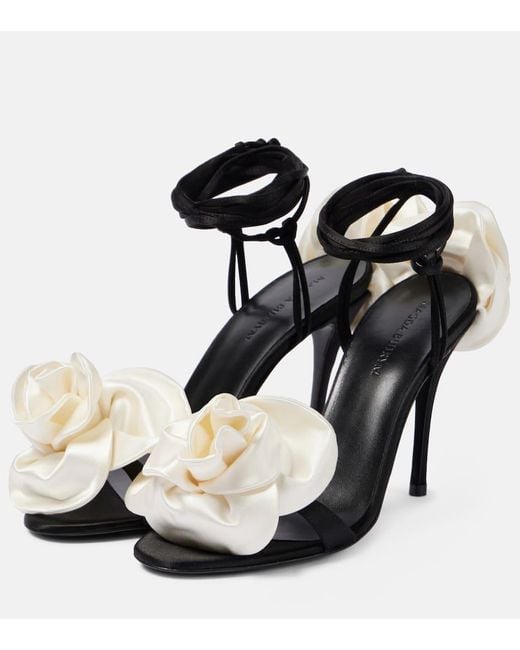 Magda Butrym Black Sandalen 105 Aus Satin