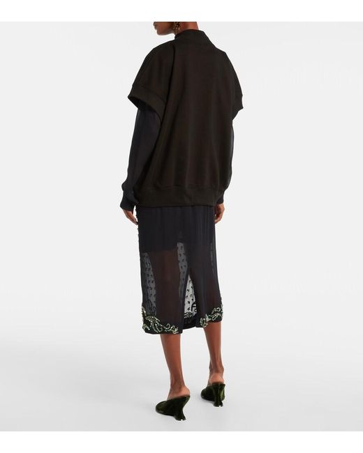 Dries Van Noten Black Cotton Sweatshirt