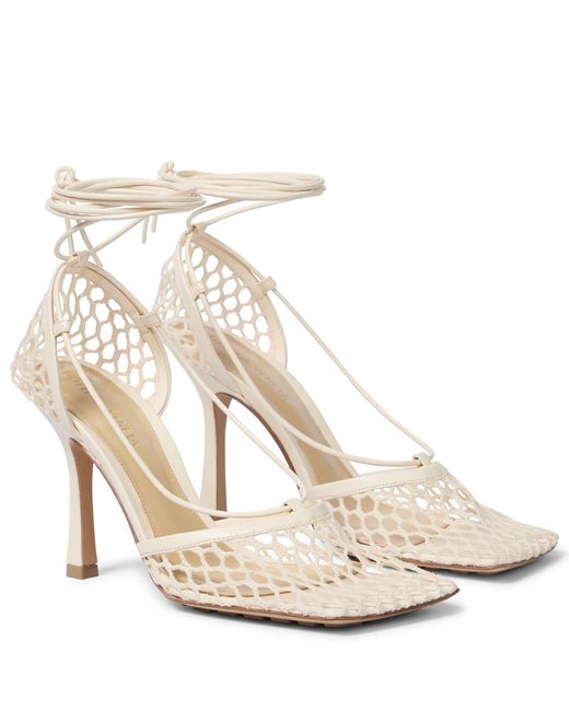 Bottega Stretch Leathertrimmed Mesh Pumps Lyst