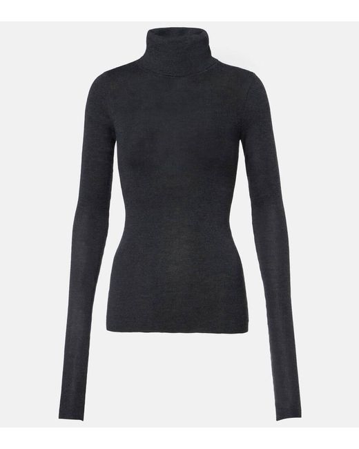 Frankie Shop Women's Blue Utica Thin Wool And Silk Turtleneck Sweater