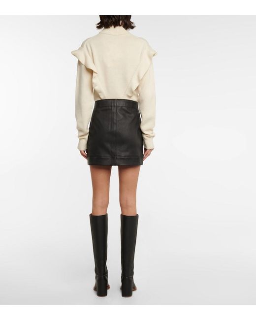 Stouls Black Linette Leather Miniskirt