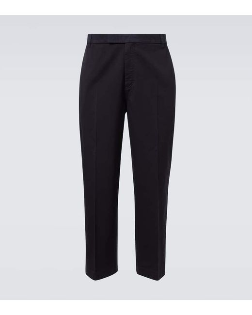 Thom Browne Gerade Hose Aus Baumwoll-Twill in Blue für Herren