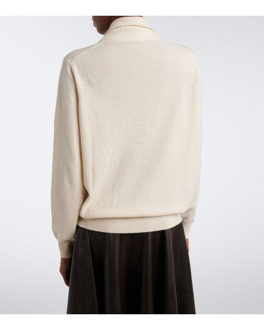 Jardin Des Orangers Natural Tie-Neck Wool And Cashmere Sweater