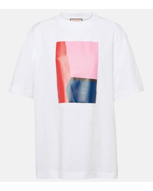 T-shirt imprime en coton Plan C en coloris White