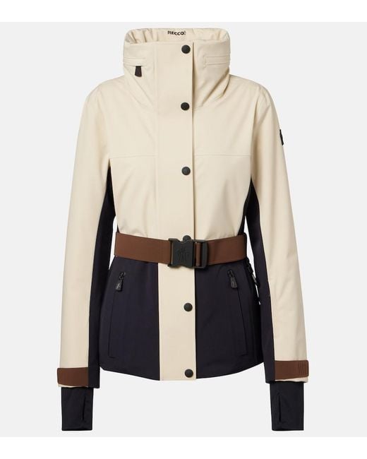 Moncler Natural Belted Ski Jacket