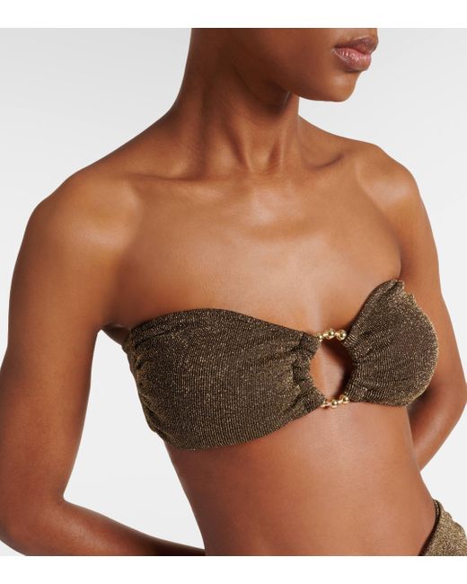 Alexandra Miro Brown Carlotta Bandeau Bikini Top