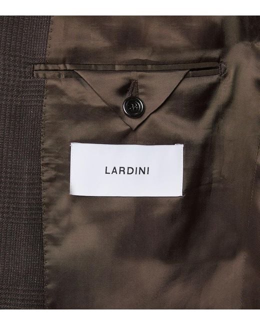 Lardini Black Double-Breasted Wool Blazer for men