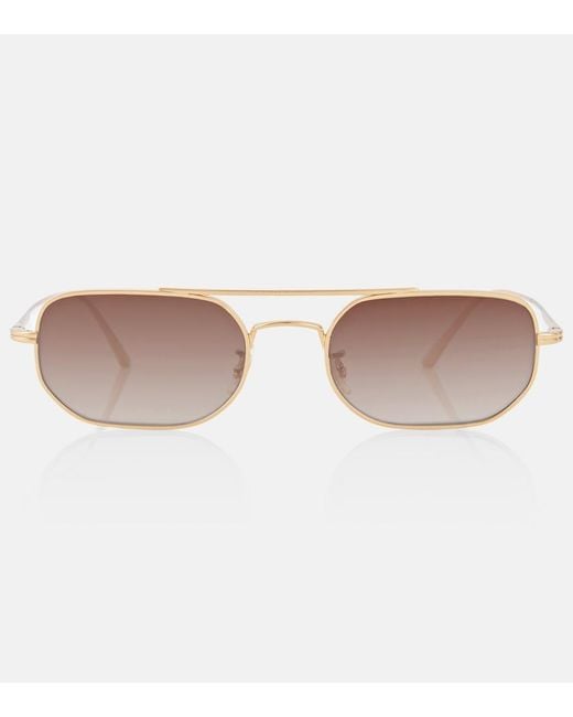 Khaite Brown Square Sunglasses