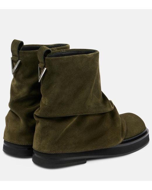The Attico Green Mini Robin Combat Booties
