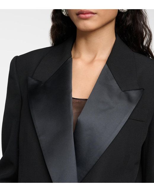 Stella McCartney Black Double-breasted Wool Tuxedo Jacket