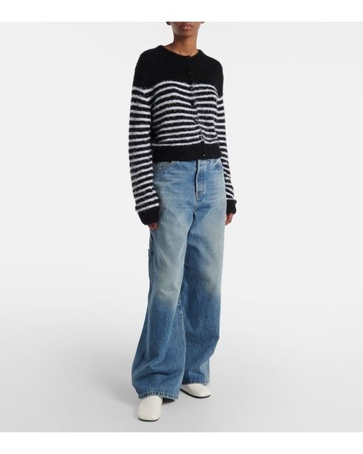 Khaite White Banks Leather Slip-On Shoes