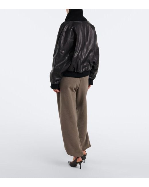 Magda Butrym Brown Cotton-Blend Sweatpants