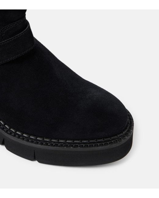 Robert Clergerie Black Stiefel Colby Aus Veloursleder