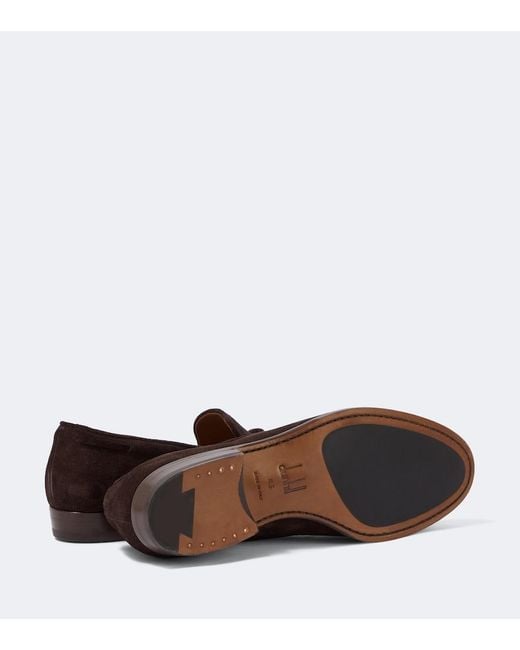 Dunhill Brown Suede Loafers for men