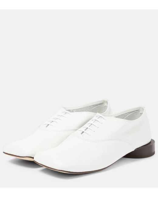 X Repetto zapatos derby Les Zizi de piel Jacquemus de color White