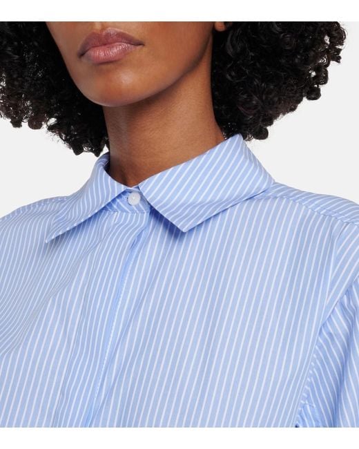 Jonathan Simkhai Blue Truman Striped Cotton Maxi Dress