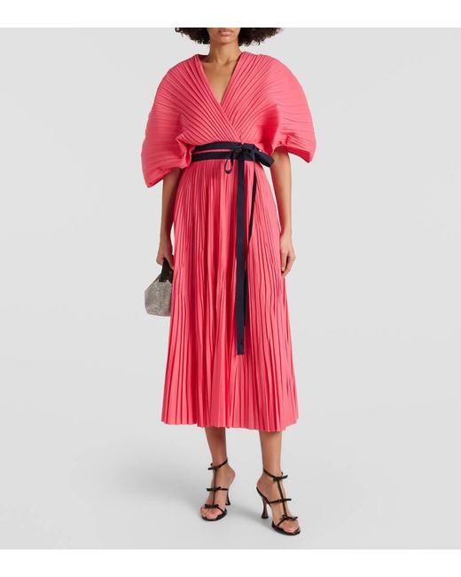 Roksanda Red Vendita Belted Midi Dress