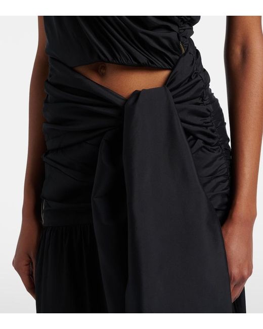 ViX Black Zoe Draped Maxi Skirt