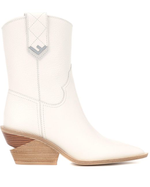 Fendi cowboy deals boots white