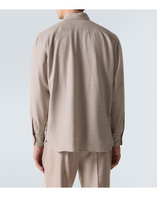 Rubinacci Natural Virgin Wool Shirt for men