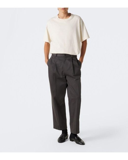 The Row Gray Nesper Pleated Straight Pants for men