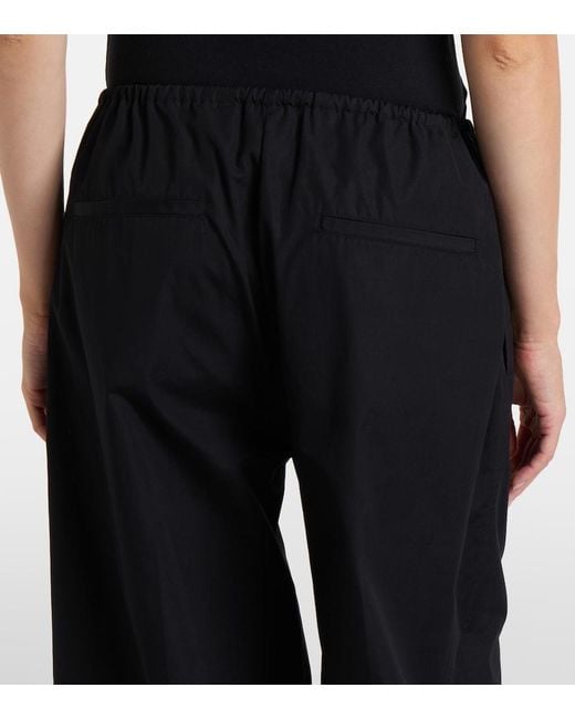 Totême Blue Cotton Poplin Wide-Leg Pants