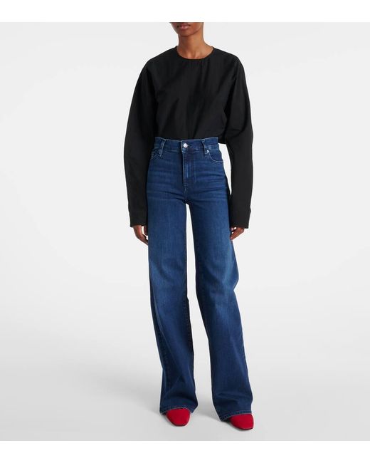 FRAME Blue Wide-Leg Jeans Le Slim Palazzo