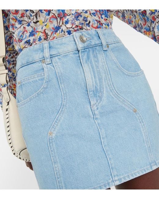 Isabel Marant Blue Vesna Denim Miniskirt