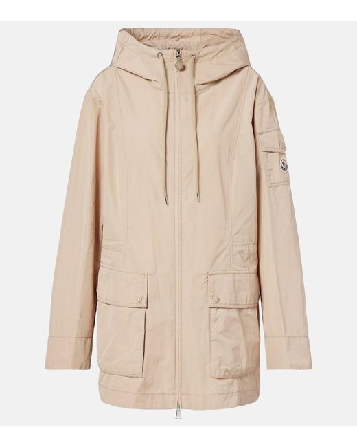 Moncler Natural Leandro Technical Poplin Parka
