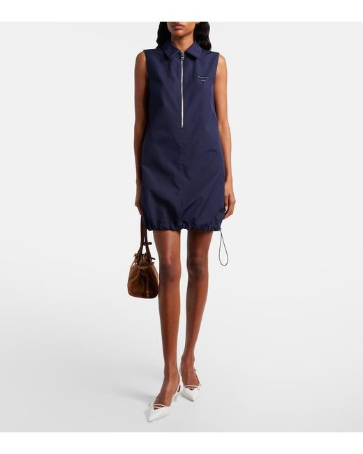 Prada Blue Poplin Polo Dress