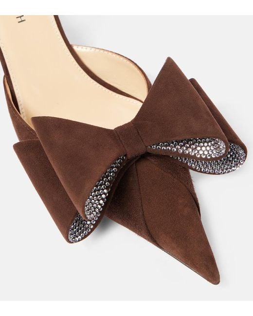 Mach & Mach Brown Le Cadeau 65 Suede Pumps