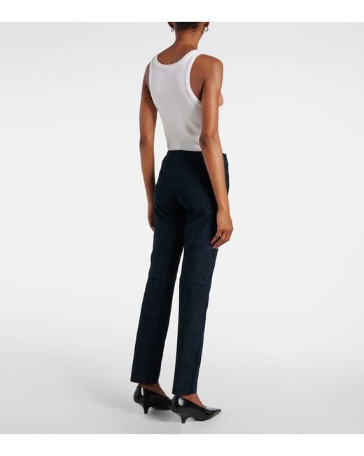 Stouls Blue Jacky Suede Slim Pants