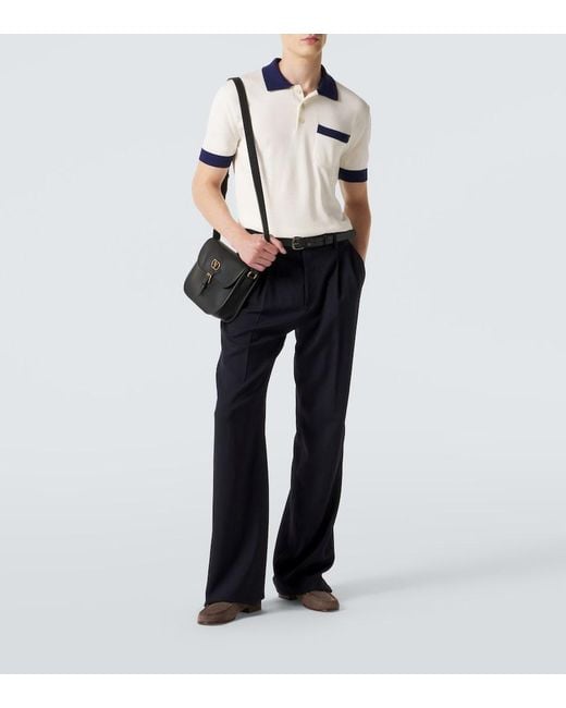 Valentino White Vgold Cotton Polo Shirt for men