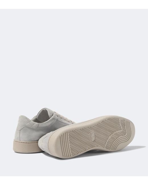 Eleventy White Suede Sneakers for men