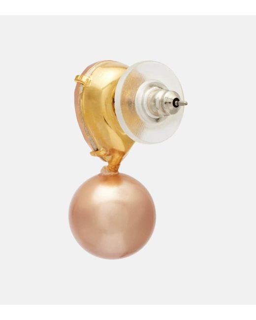 Pendientes Simone Con Perlas Jennifer Behr de color Pink