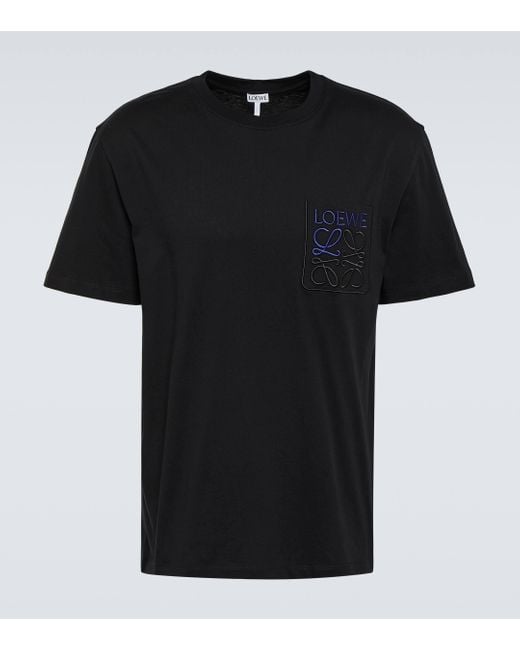 Loewe Black Anagram Cotton T-shirt for men