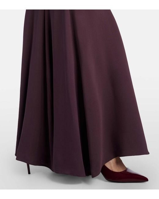 TOVE Purple Ames Gathered Jersey Maxi Dress