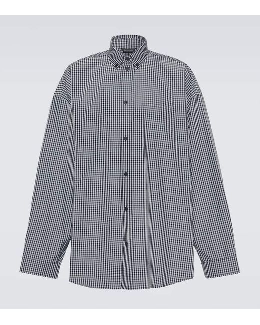 Camisa oversized de mezcla de algodon Balenciaga de hombre de color Gray